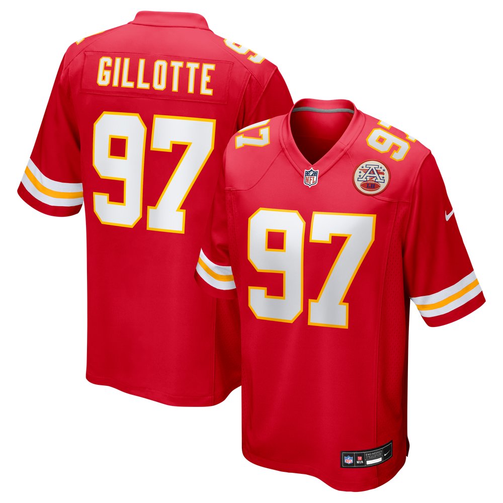 Ashton Gillotte Kansas City Chiefs Team Game Jersey - Red - Image 2