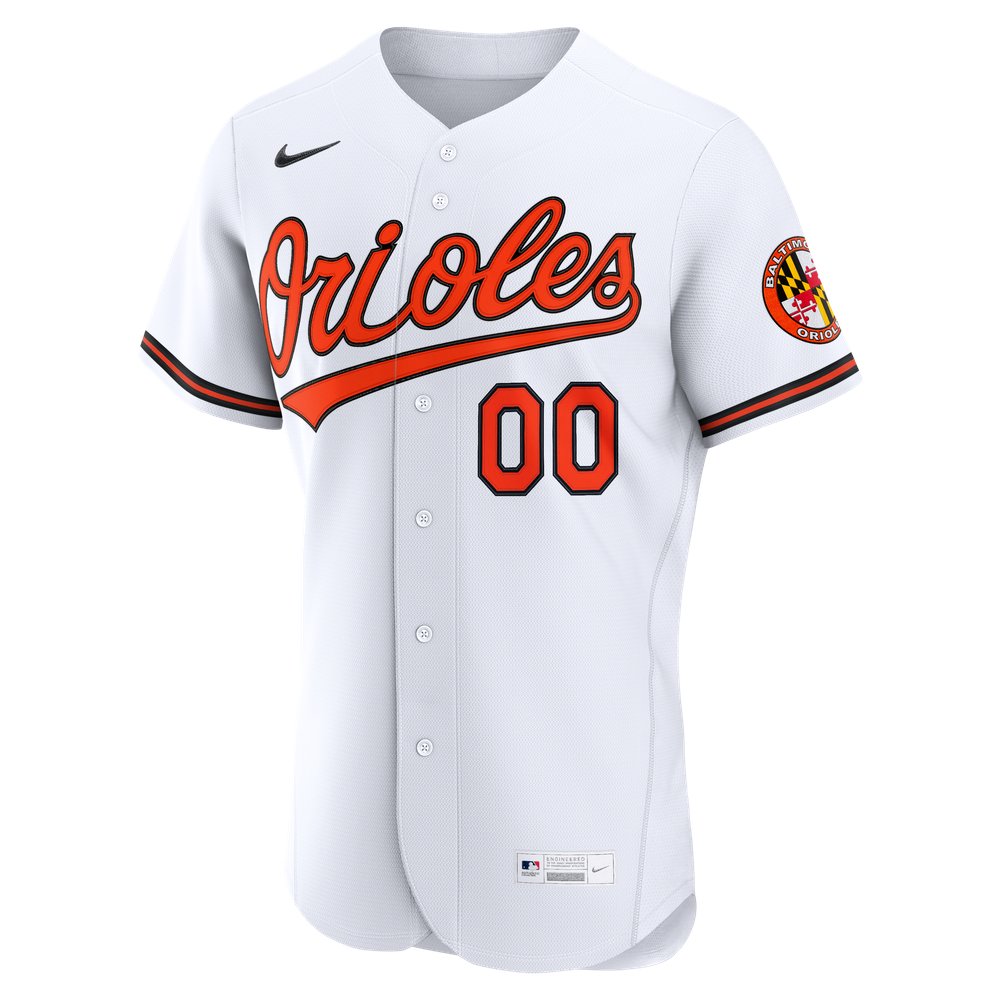 Baltimore Orioles Home Custom Jersey - White - Image 3