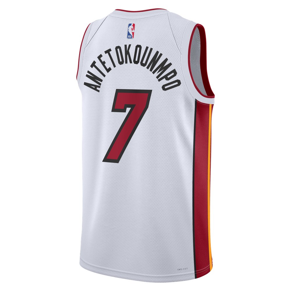 Giannis Antetokounmpo Miami Heat Unisex Swingman Jersey - Association Edition - White - Image 4