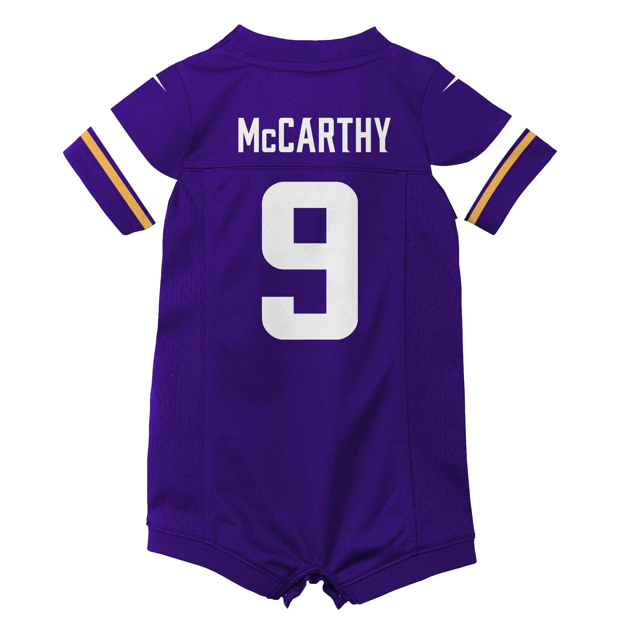 J.J. McCarthy Minnesota Vikings Newborn & Infant Romper Game Jersey - Purple - Image 4