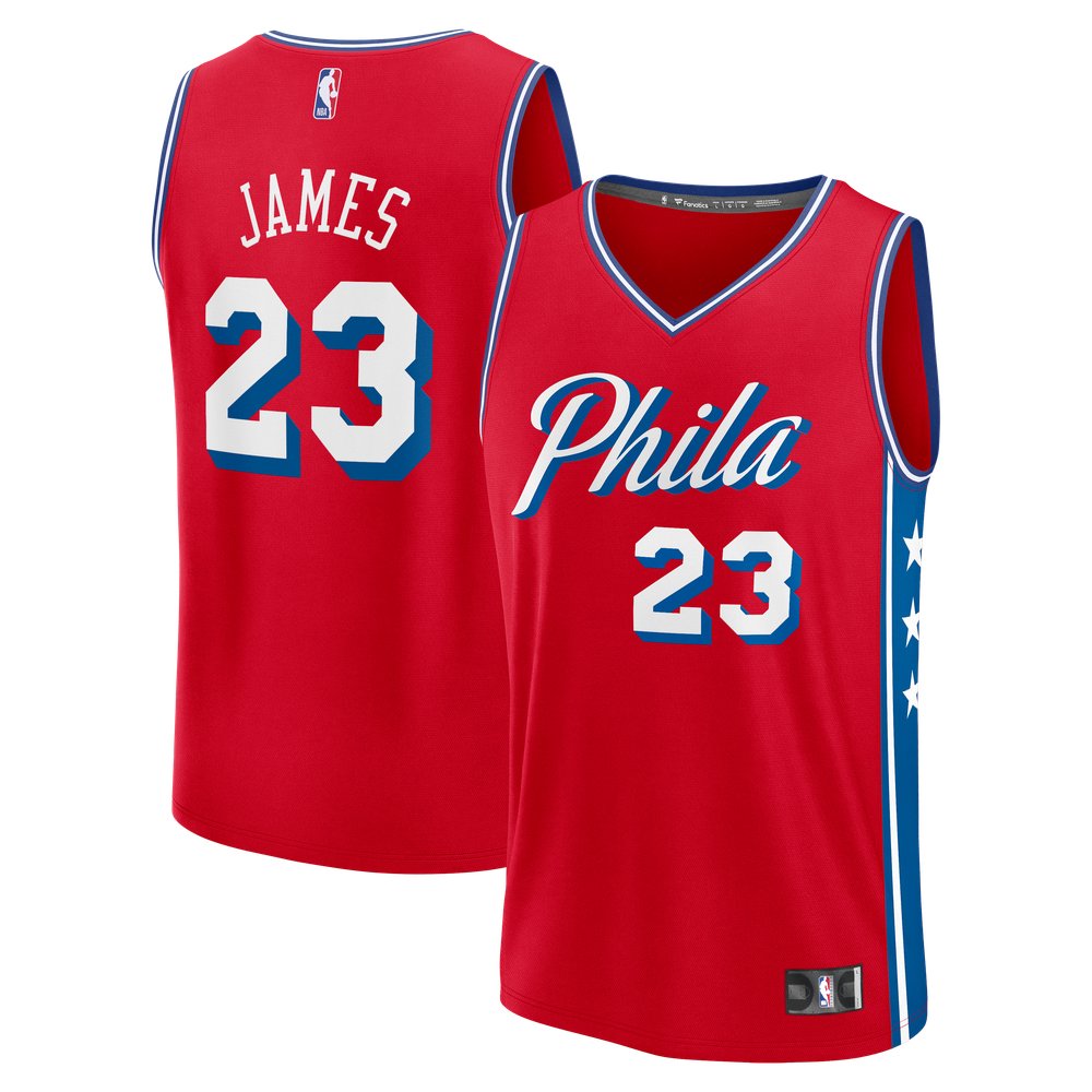 LeBron James Philadelphia 76ers Fast Break Jersey - Statement Edition - Red