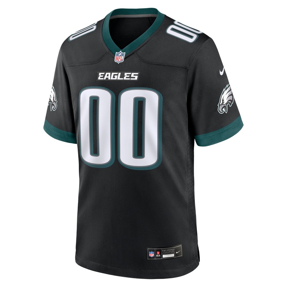 Philadelphia Eagles Alternate Custom Game Jersey - Black - Image 3