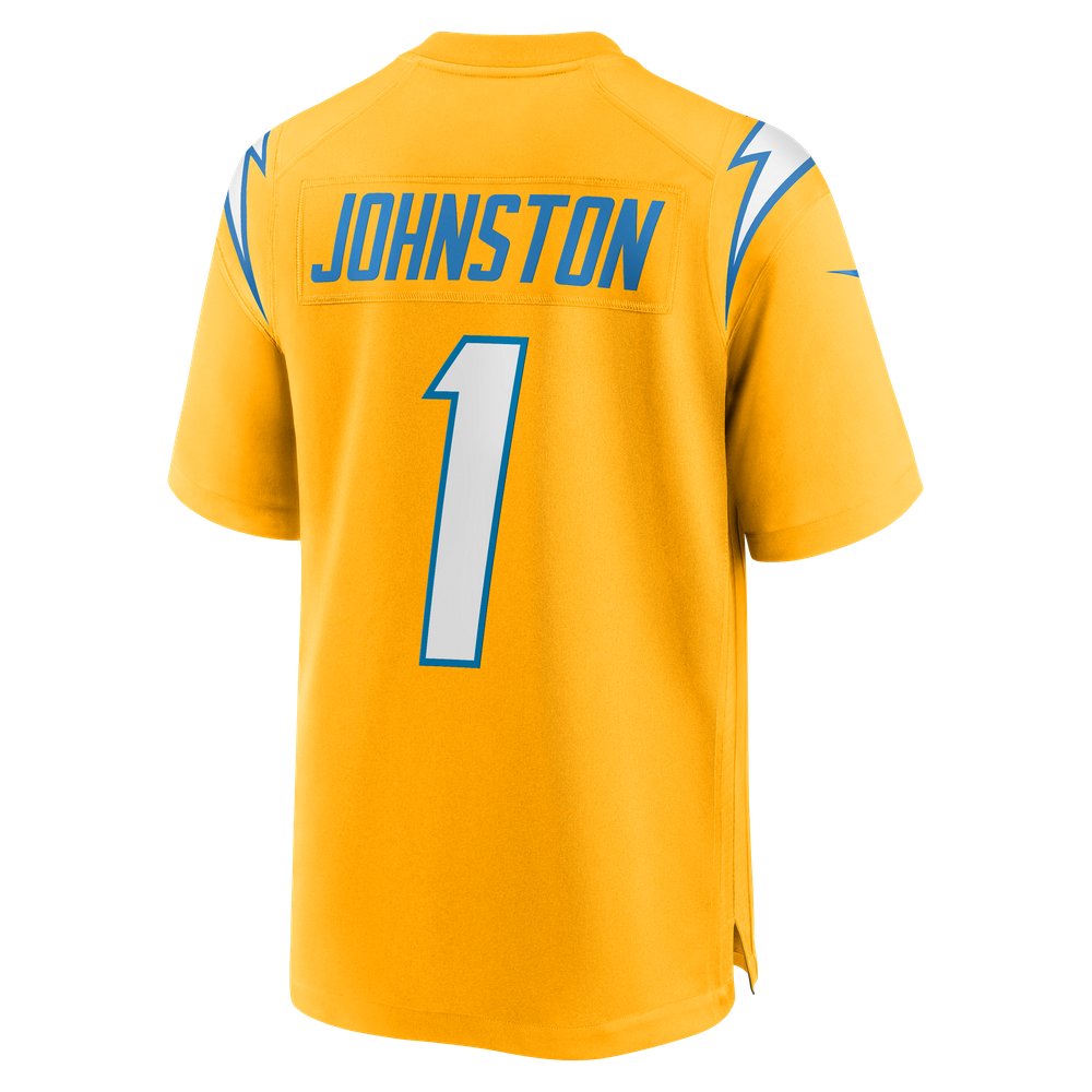 Quentin Johnston Los Angeles Chargers Alternate Charger Power Game Player Jersey - Gold - Image 9