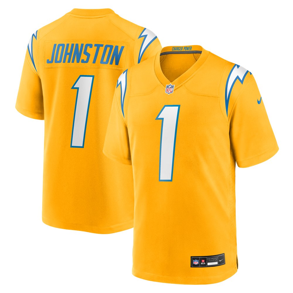 Quentin Johnston Los Angeles Chargers Alternate Charger Power Game Player Jersey - Gold - Image 2