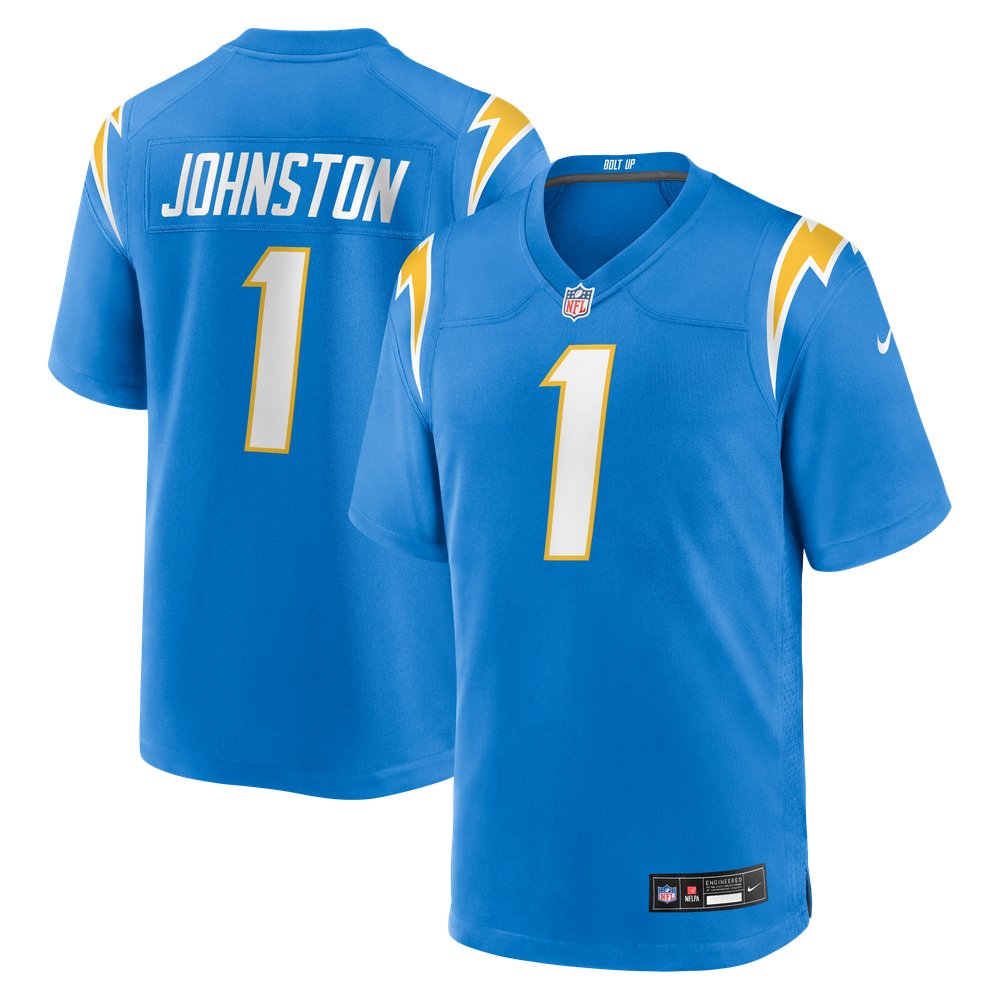 Quentin Johnston Los Angeles Chargers Alternate Charger Power Game Player Jersey - Powder Blue - Image 2