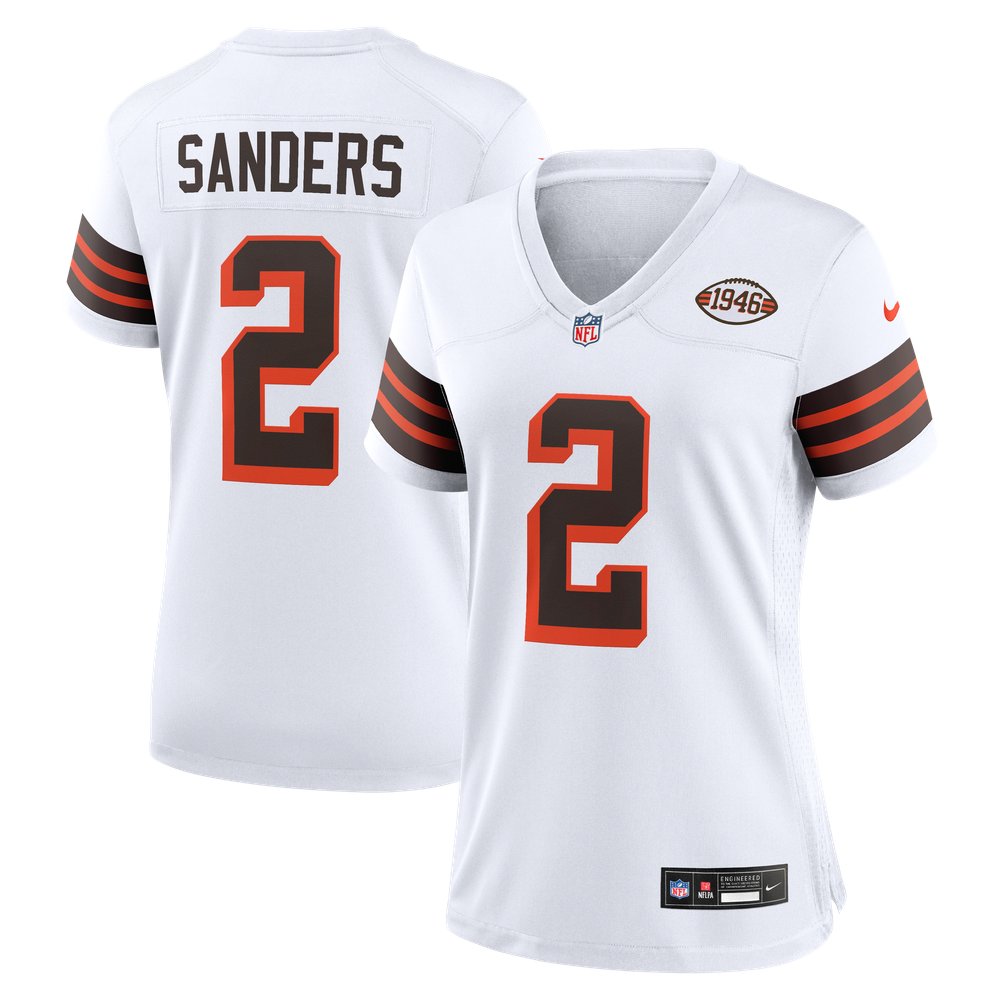 Shedeur Sanders Cleveland Browns Women's Alternate Game Jersey - White