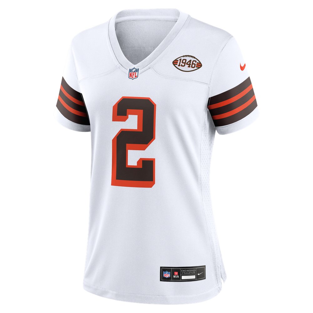 Shedeur Sanders Cleveland Browns Women's Alternate Game Jersey - White - Image 3