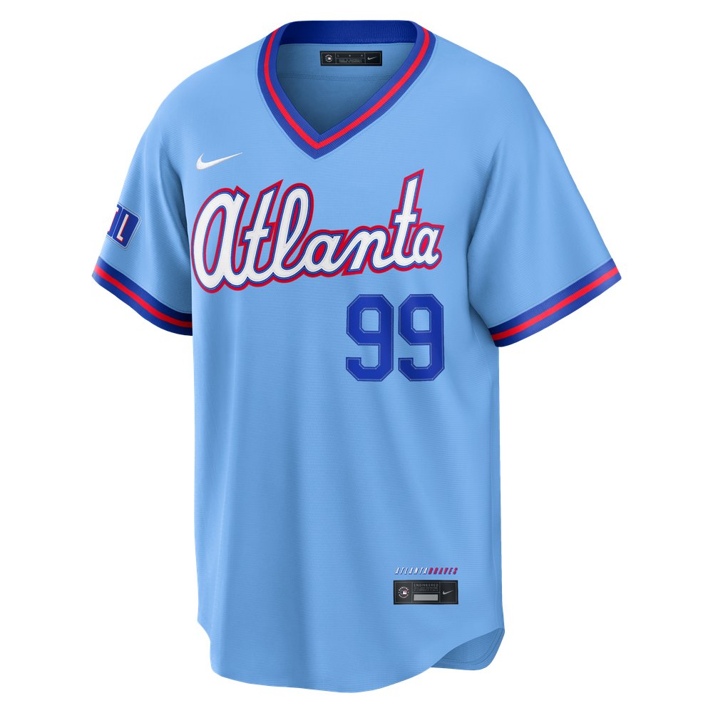 Spencer Strider Atlanta Braves 2026 City Connect Stadium Jersey - Powder Blue - Image 3