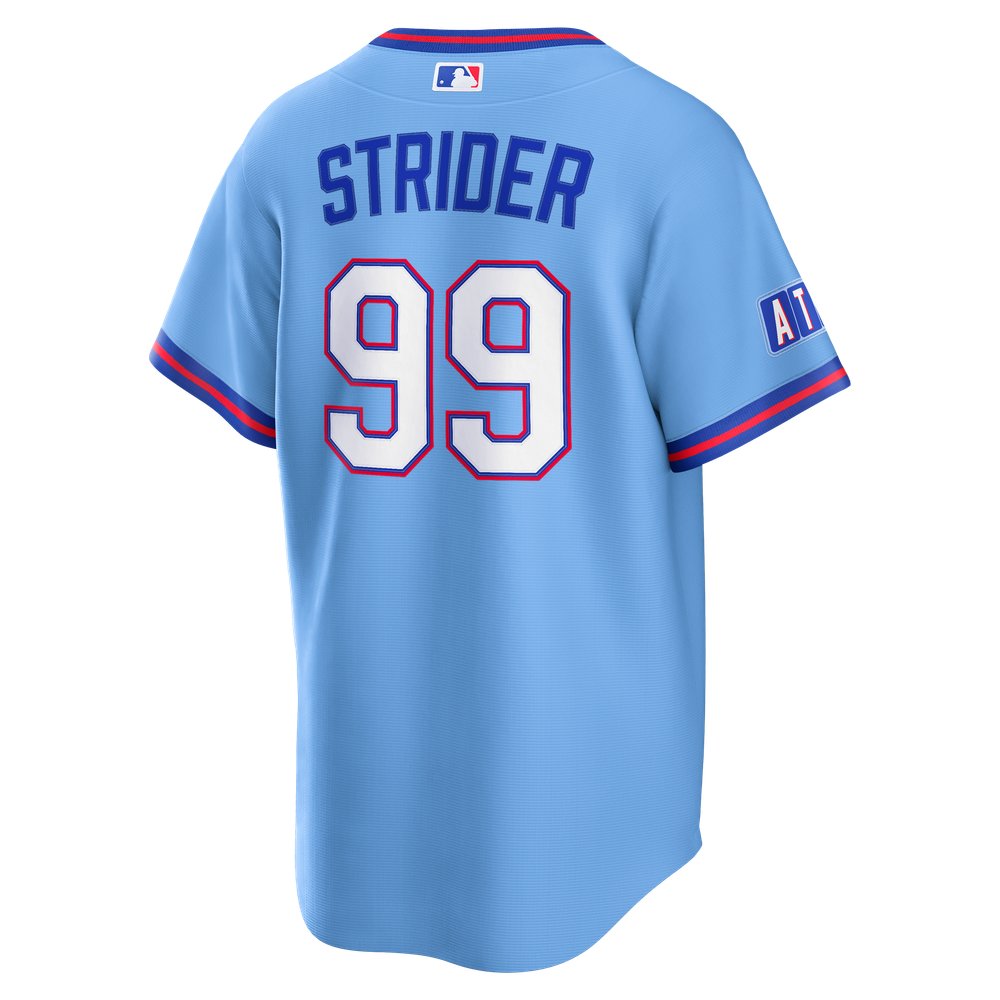 Spencer Strider Atlanta Braves 2026 City Connect Stadium Jersey - Powder Blue - Image 4