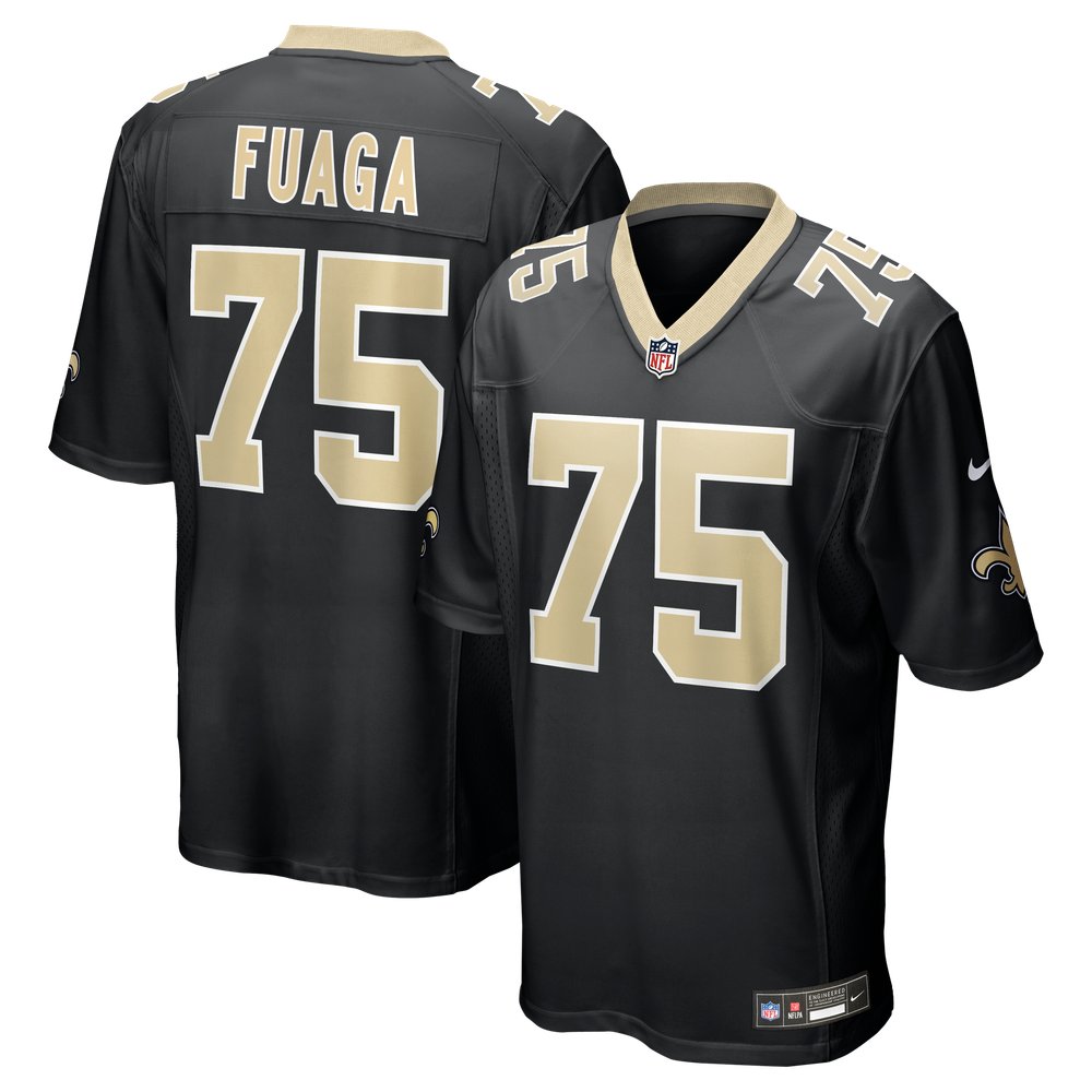 Taliese Fuaga New Orleans Saints Player Game Jersey - Black