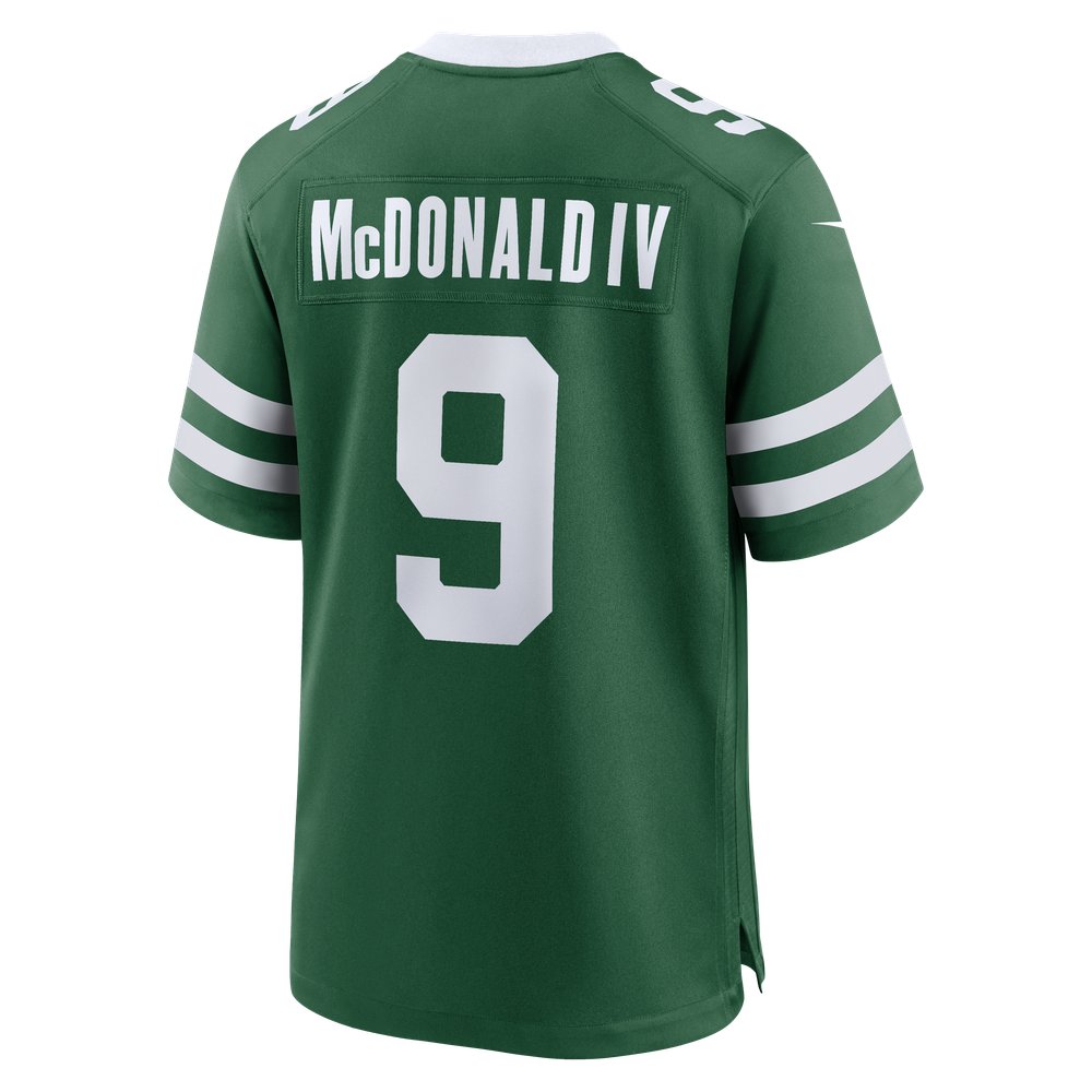 Will McDonald IV New York Jets Alternate Game Jersey - Legacy Black - Green - Image 4