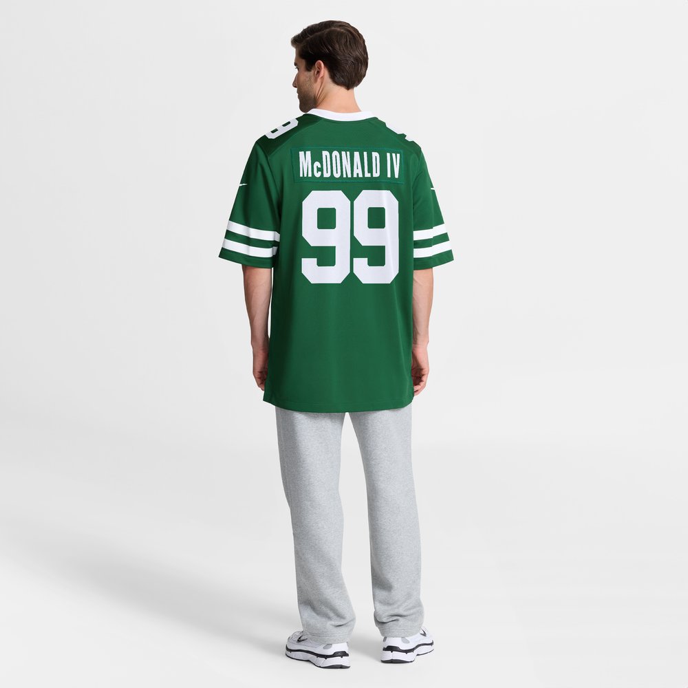 Will McDonald IV New York Jets Alternate Game Jersey - Legacy Black - Green - Image 9