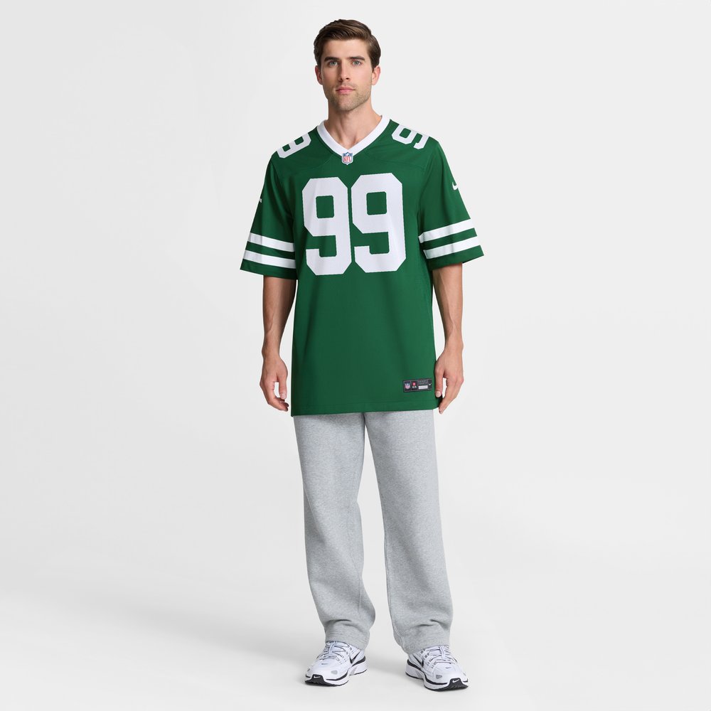 Will McDonald IV New York Jets Alternate Game Jersey - Legacy Black - Green - Image 8
